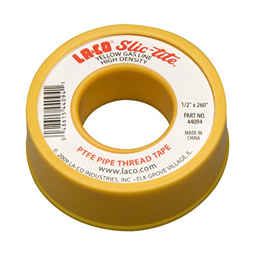 Product Cover LA-CO 44094 Slic-Tite PTFE Gas Line Pipe Thread Tape, Premium Grade, [260