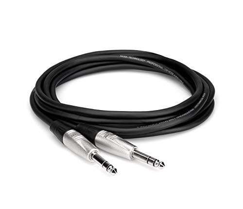 Product Cover Hosa HSS Pro Balanced Interconnect REAN 1/4 in TRS to Same Cable, 1.5 Feet, ft (HSS0015)