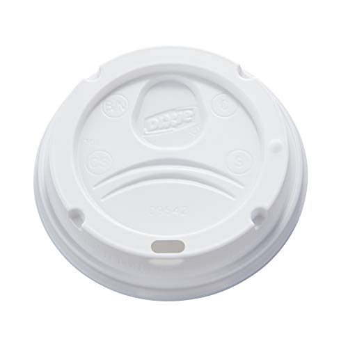 Product Cover Dixie 10-20 oz. Dome Hot Coffee Cup Lid by GP PRO (Georgia-Pacific), White, 9542500DX, 500 Count (10 sleeves of 50 lids)