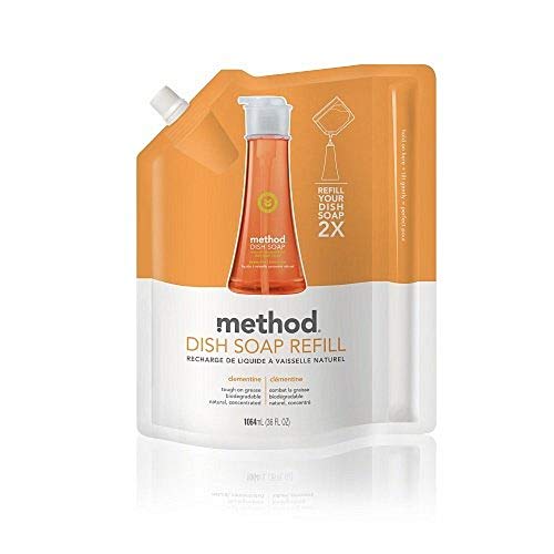 Product Cover Method Dish Soap Refill, Clementine, 36 Ounce (Pack 2)