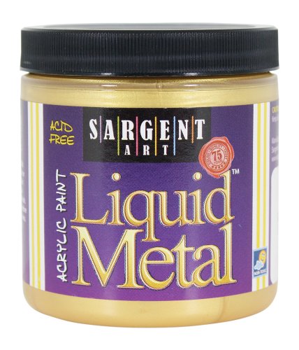 Product Cover Sargent Art 22-1181 8-Ounce Liquid Metal Acrylic Paint, Gold