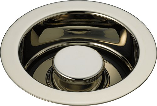 Product Cover Delta Faucet 72030-PN Kitchen Disposal & Flange Stopper, Polished Nickel