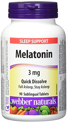 Product Cover Webber Naturals Melatonin 3 mg Quick Dissolve, 90 Sublingual Tablets