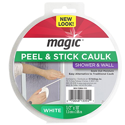 Product Cover Magic Shower and Wall Peel & Caulk Strip - Create a Tight Seal Between the Bathtub and Wall to Keep Moisture Out - 1/2