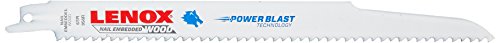 Product Cover LENOX Tools Wood Cutting Reciprocating Saw Blade with Power Blast Technology, Bi-Metal, 9-inch, 6 TPI, 25/PK