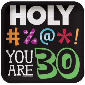 Product Cover Creative Converting Holy Bleep You're 30 7-inch Birthday Paper Plates 8 Per Pack