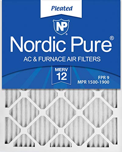 Product Cover Nordic Pure 20x25x1 MERV 12 Pleated AC Furnace Air Filters, 6 PACK, 6 Count