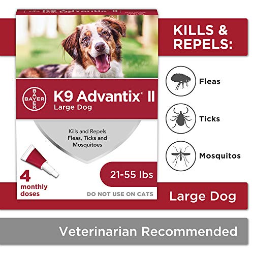 Product Cover Bayer K9 Advantix II Flea, Tick and Mosquito Prevention for Large Dogs, 21 - 55 lb, 4 doses