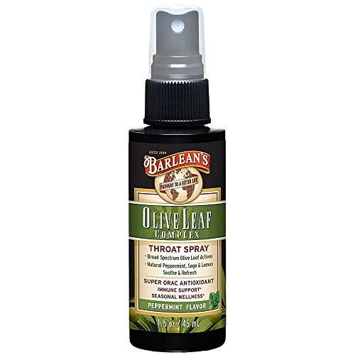 Product Cover Barlean's Organic Oils Olive Leaf Complex Throat Spray, 1.5-Ounces