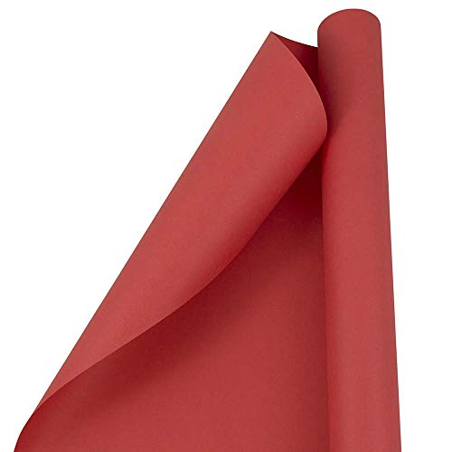 Product Cover JAM PAPER Gift Wrap - Matte Wrapping Paper - 25 Sq Ft - Matte Red - Roll Sold Individually