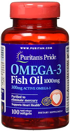 Product Cover Puritans Pride Omega-3 Fish Oil 1000 Mg, 100 Count