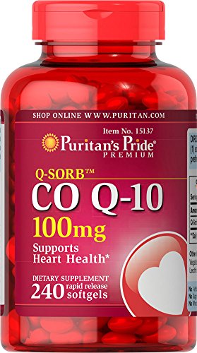 Product Cover Puritans Pride Qsorb Co Q10 100 Mg Rapid Release Softgels, 240 Count