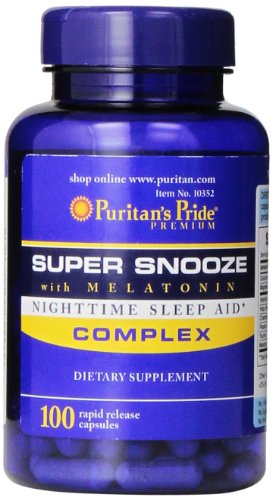 Product Cover Puritan's Pride Super Snooze with Melatonin Rapid Release Capsules,100 Count