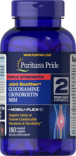 Product Cover Puritans Pride Triple Strength Glucosamine, Chondroitin and Msm Joint Soother, 180 Count