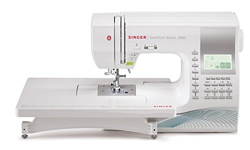 Product Cover SINGER | Quantum Stylist 9960 Computerized Portable Sewing Machine with 600-Stitches Electronic Auto Pilot Mode, Extension Table and Bonus Accessories, Perfect for Customizing Projects