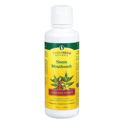 Product Cover TheraNeem Neem Mouthwash, Cinnamon Therap | Freshens Breath, Supports Healthy Teeth and Gums, Vegan, Great Taste | 16oz
