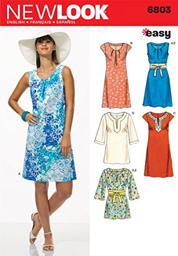Product Cover New Look Sewing Pattern 6803 Misses Dresses, Size A (10-12-14-16-18-20-22)