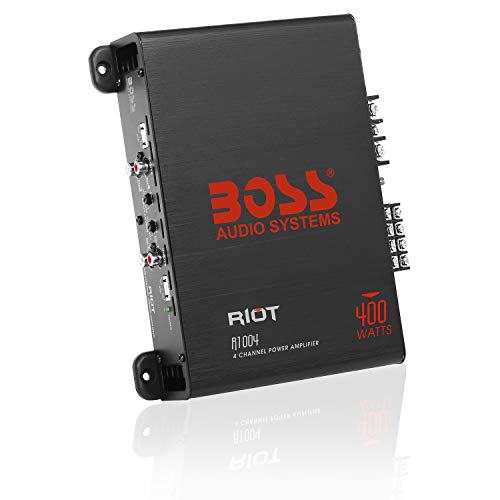 Product Cover BOSS Audio Systems Elite R1004 4 Channel Car Amplifier - 400 Watts, Full Range, Class AB, 2-4 Ohm Stable, Great for Car Speakers and Car Stereo