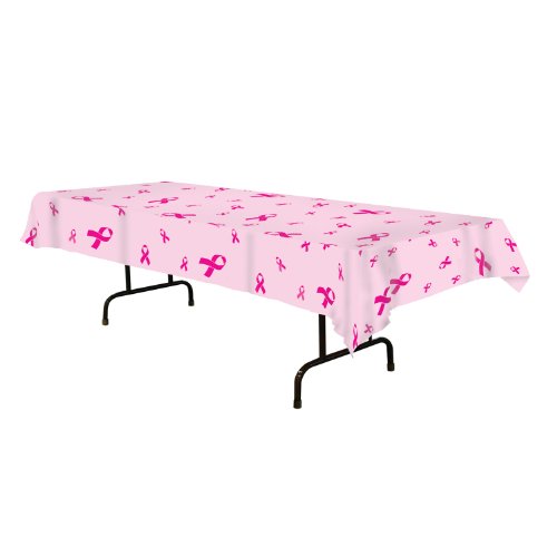 Product Cover Pink Ribbon Tablecover Party Accessory (1 count) (1/Pkg)