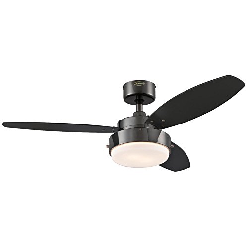 Product Cover 42\ , 42\ Gun Metal : 7876400 Alloy 42-Inch Gun Metal Indoor Ceiling Fan, Light Kit with Opal Frosted Glass