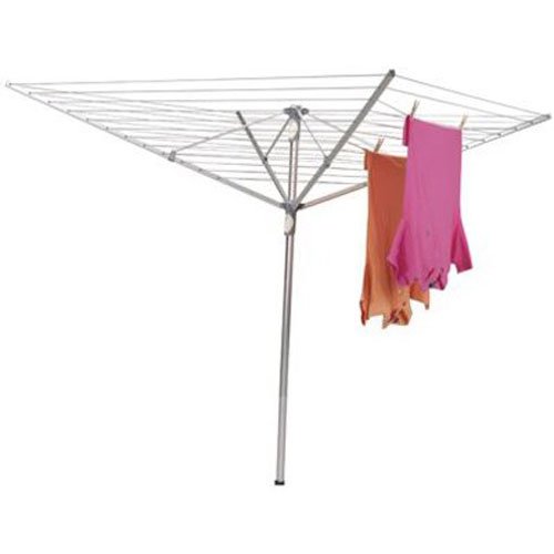 Product Cover Household Essentials 1710 Height Adjustable Outdoor Umbrella Drying Rack | Aluminum | 12-Lines with 165 ft. Clothesline