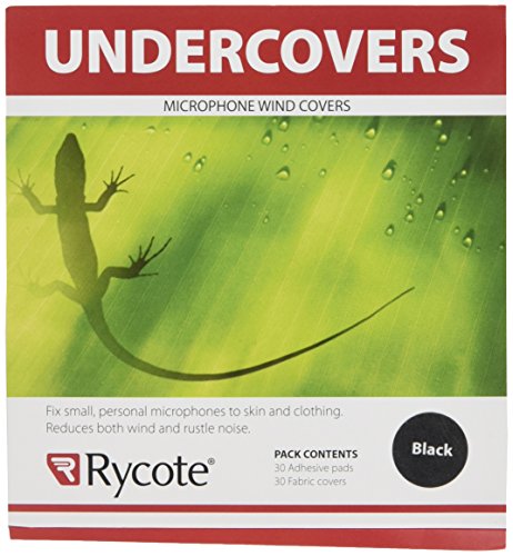 Product Cover Rycote 065101 Undercover with Stickies and 30 Fabric Discs for Lavalier Microphones, 30 Uses, Black