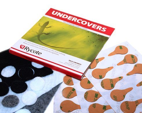 Product Cover Rycote 065103 Undercover with Stickies and 30 Fabric Discs for Lavalier Microphones, 30 Uses, White