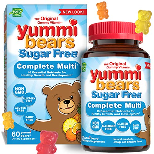Product Cover Yummi Bears Sugar Free Multivitamin and Mineral Gummy Vitamin for Kids, 60 Gummy Bears