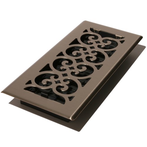 Product Cover Decor Grates SPH214-NKL Floor Register, 2-Inch by 14-Inch, Brushed Nickel Finish