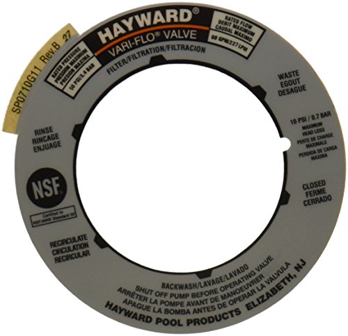 Product Cover Hayward SPX0710G Label Plate Replacement for Hayward Multiport and Sand Filter Valves