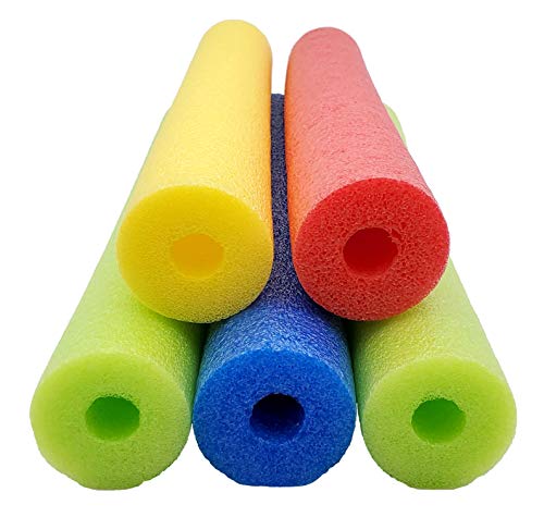 Product Cover Fix Find 52 Inch Colorful Foam Pool Swim Noodle 5 Pack in Bright Jewel Tone Multicolors
