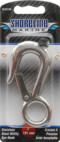Product Cover Shoreline Marine Stainless Steel Utility Eye Hook, 4 Inch (316)