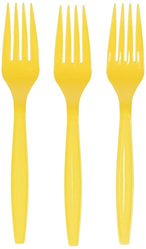 Product Cover Big Party Pack Plastic Forks | Sunshine Yellow | 100 ct. | Party Supply