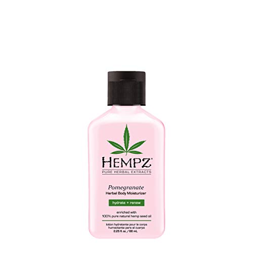 Product Cover Hempz Pomegranate Herbal Body Moisturizer 2.25 oz.- Paraben-Free Lotion and Moisturizing Cream for All Skin Types, Anti-Aging Hemp Skin Care Products for Women and Men - Hydrating Gluten-Free Lotions