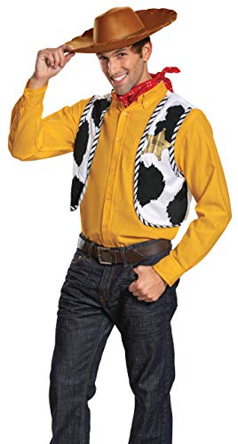 Product Cover Disguise Men's Disney Pixar Toy Story and Beyond Woody Adult Costume Kit, Yellow/Black/White/Brown, One Size