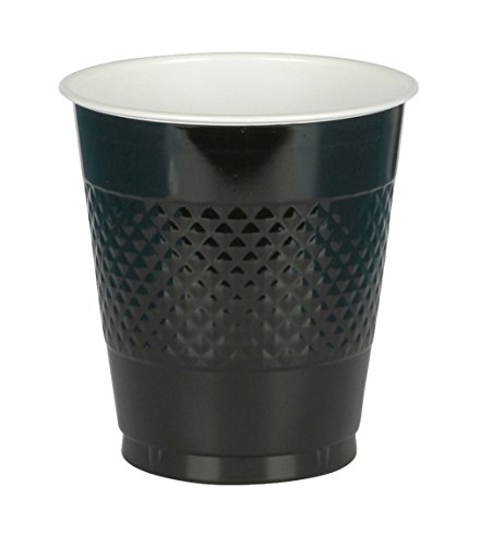 Product Cover Big Party Pack Jet Black Plastic Cups | 16 oz. | Pack of 50 | Party Supply