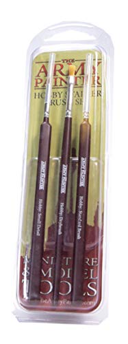 Product Cover The Army Painter Hobby Brush Starter Set - Miniature Paint Brushes Set of 3 - Durable Hobby Paint Brush Set for Hobbyists - Acrylic Paint Brushes for Acrylic Painting and Wargame Figures