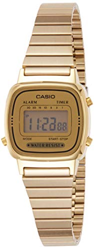 Product Cover Casio Women's LA670WGA-9 Gold Stainless-Steel Quartz Watch with Digital Dial