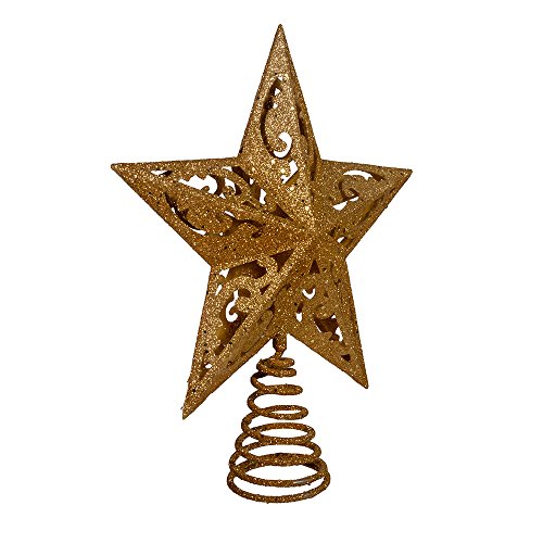 Product Cover Kurt Adler 8-Inch Gold Glittered 5 Point Star Treetop