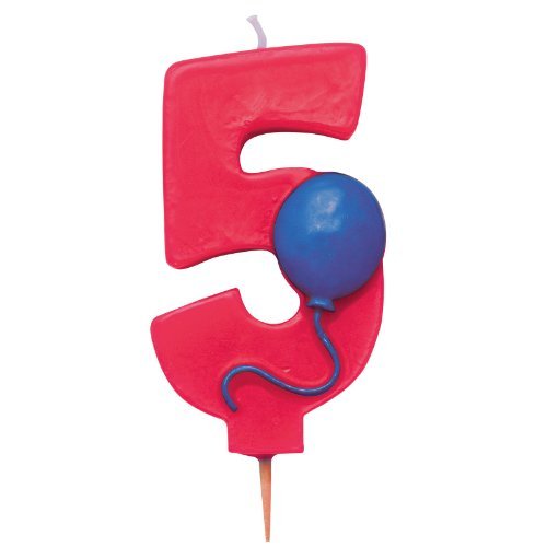 Product Cover Creative Converting Number 5 Candle with Balloon