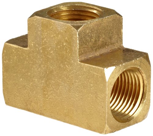 Product Cover Anderson Metals Brass Pipe Fitting, Barstock Tee, 1/8
