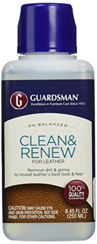 Product Cover Guardsman Clean & Renew For Leather 8.45 oz - Removes Dirt and Grime, Great For Leather Furniture & Car Interiors - 470800