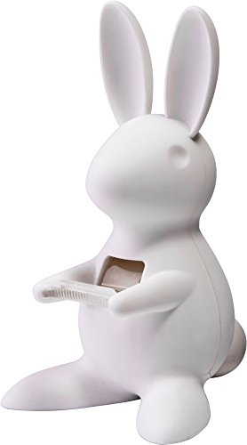 Product Cover Cute Bunny Desk Tape Dispenser for Home & Office, White, 3.7