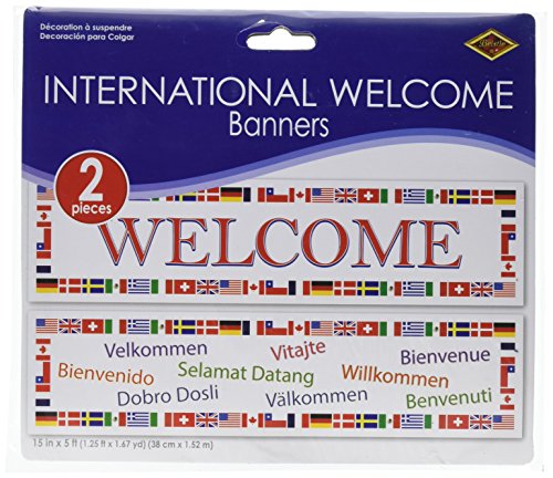 Product Cover International Welcome Banners (asstd designs) Party Accessory  (1 count) (2/Pkg)
