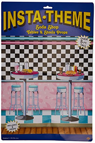 Product Cover Soda Shop Tables & Stools Props Party Accessory (1 count) (2/Pkg)