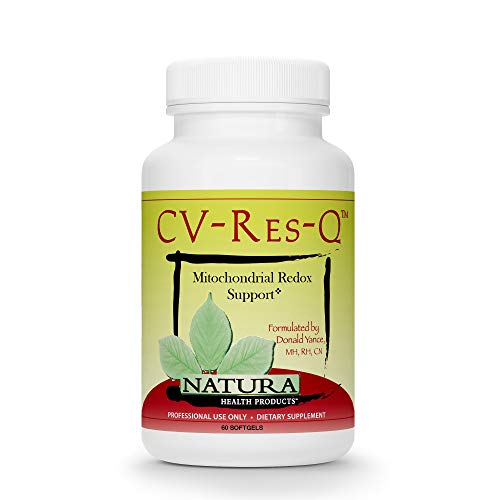 Product Cover Natura Health Products - CV-Res-Q Resveratrol Antioxidant and Heart Cardiovascular Supplement - with Quercetin, CoQ10, Bioperine, and Resveratrol - 60 Softgels