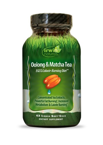 Product Cover Oolong & Matcha Tea EGCG by Irwin Naturals, Supports Health Weight and Metabolism, 63 Liquid Softgels