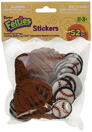 Product Cover Darice Feltie Stickers, Baseball, 52-Pack
