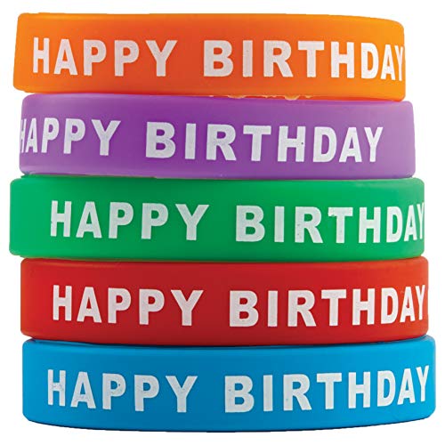 Product Cover Teacher Created Resources Happy Birthday Wristbands, Multi Color (6559)