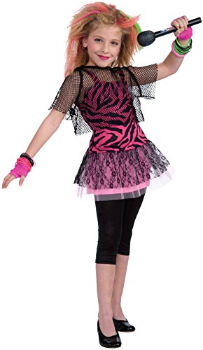 Product Cover Forum Novelties 80's Rock Star Child Girl's Costume, Large
